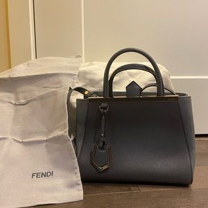 Fendi 2Jours Small Vitrello Leather Crossbody